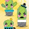 Applikationsvorlage Familie Kaktus